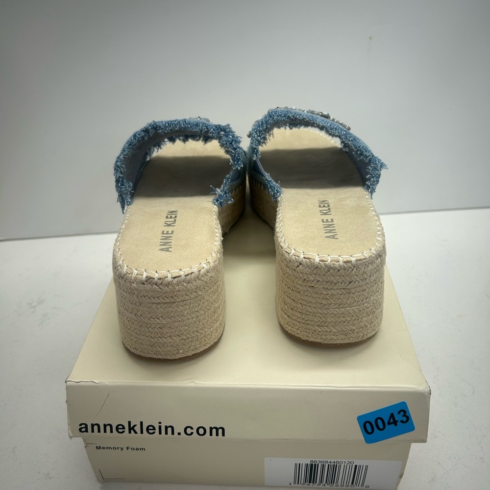 Anne Klein Crystal Espadrille Sandals Size 12 - Picture 4 of 4